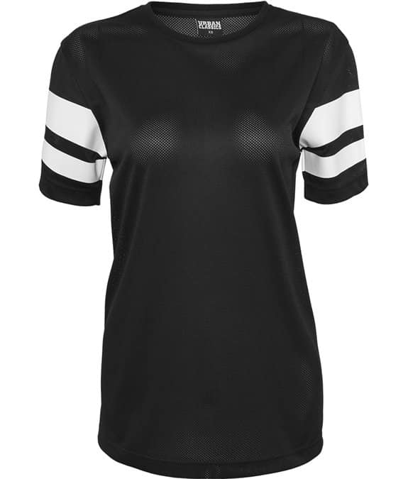 Ladies Stripe Mesh Tee black 3